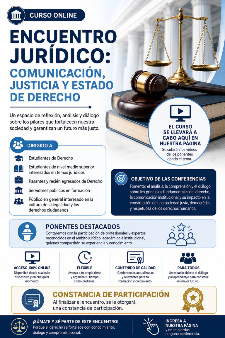 Encuentro jurídico: comunicación, justicia y estado de derecho